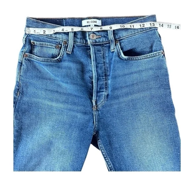 Re/Done High Rise Blue Women's Jeans - Picture 6 of 11